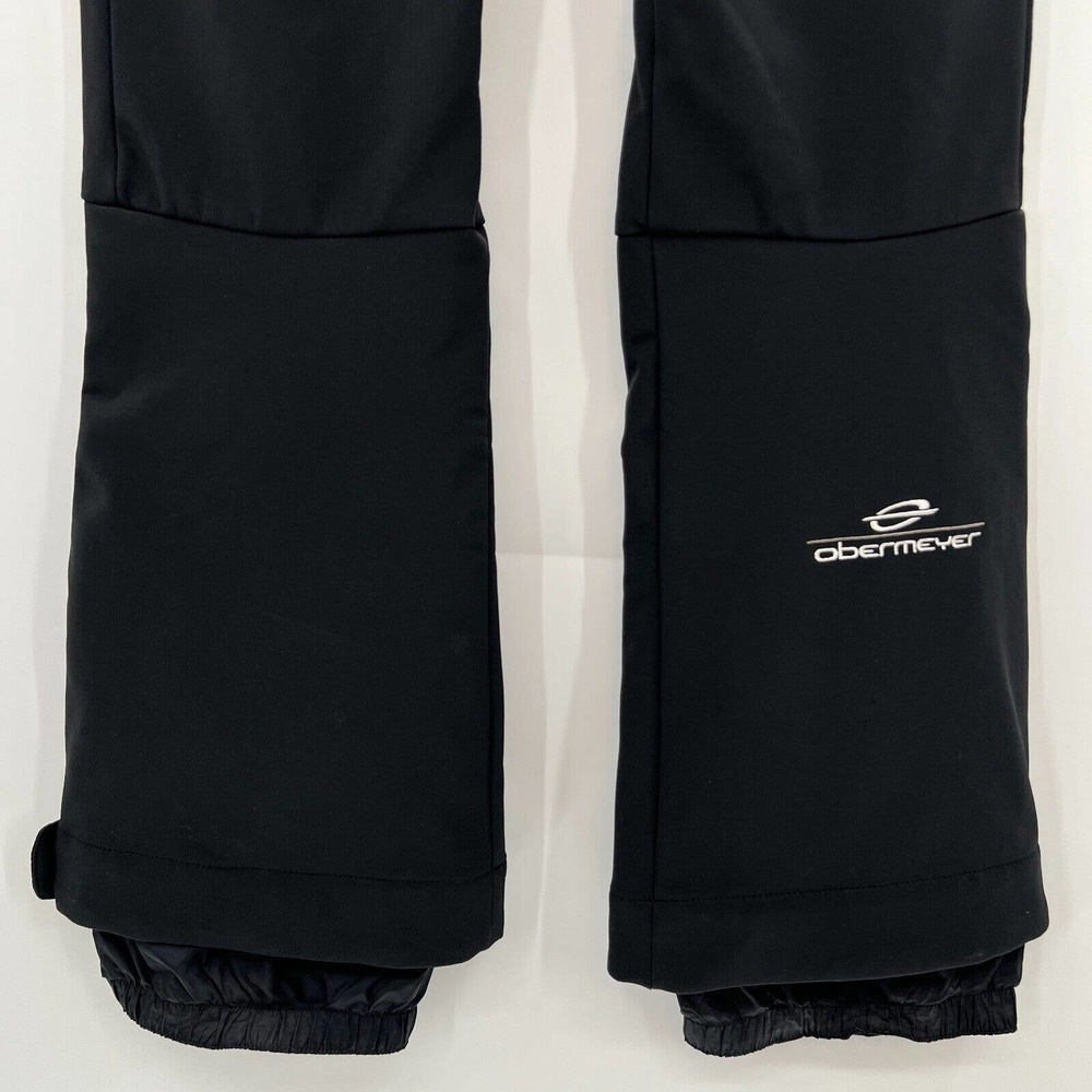 Obermeyer Black Ski/Snowboard Pants Loop Snap Closure Zip Pockets Women's Size 4 - Picture 6 of 8